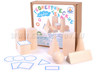 Набор деревянный "Геометрические тела" 8 деталей