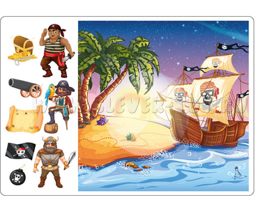 Пираты (фетр, сделай сам) остатки