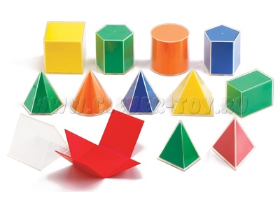 Набор "Фигуры геометрические складные 2D в 3D" (основа 8см, 12шт) Набор "Фигуры геометрические складные 2D в 3D" (основа 8см, 12шт)