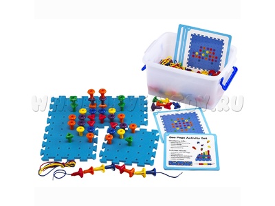 Мозаика Peg Board для группы (4 планшета, 144 колышка, 12 шнурков, 12 карт с заданиями) Мозаика Peg Board для группы (4 планшета, 144 колышка, 12 шнурков, 12 карт с заданиями)