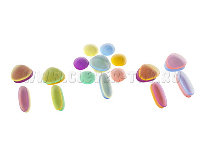 Набор "Радужные камешки. Прозрачные" (36шт, в контейнере) Набор "Радужные камешки. Прозрачные" (36шт, в контейнере)