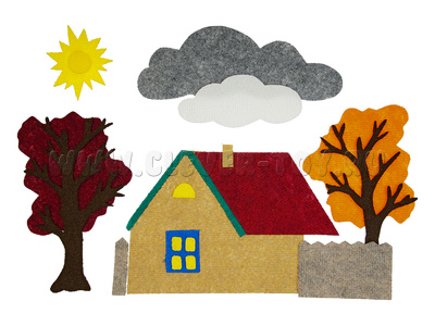 Четыре домика большие без игрового поля Четыре домика большие без игрового поля