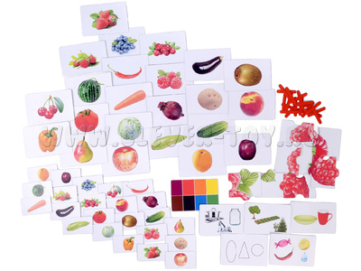 Набор магнитных карточек "Загадки-отрицания". Плоды.