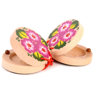 Кастаньеты деревянные расписные (дерево, 2 категория)