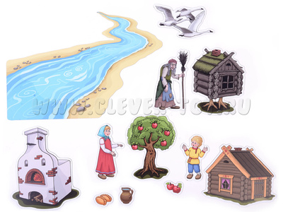 Набор магнитных карточек Гуси-лебеди Набор магнитных карточек Гуси-лебеди